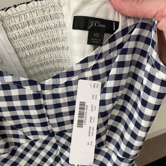 J. Crew Silk Peplum Dress in Gingham Print - Picture 15 of 15